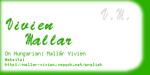 vivien mallar business card
